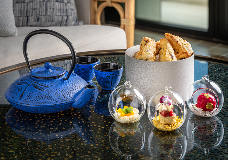 tea service with food